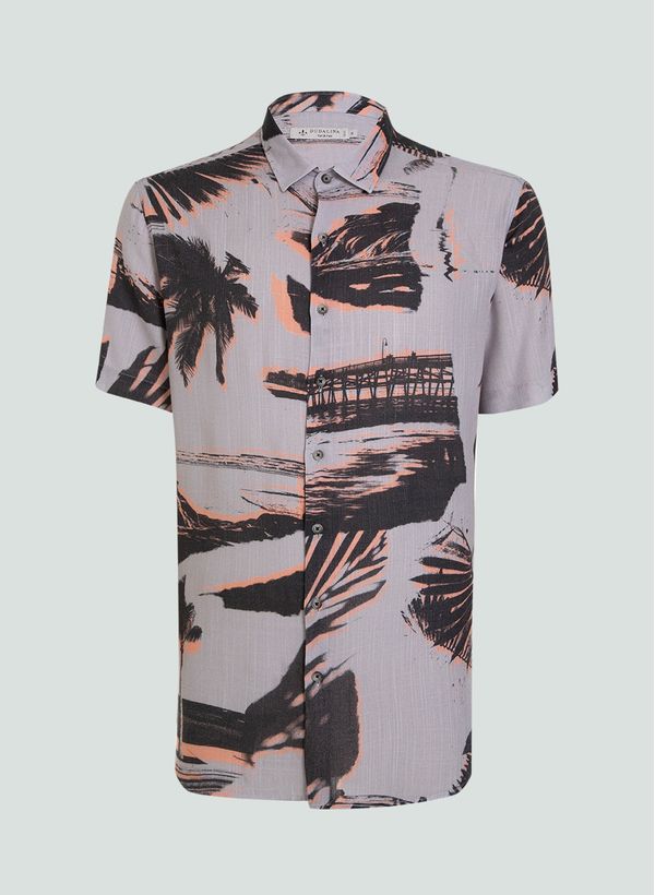 Camisa Slim Estampada Dudalina Masculina 1
