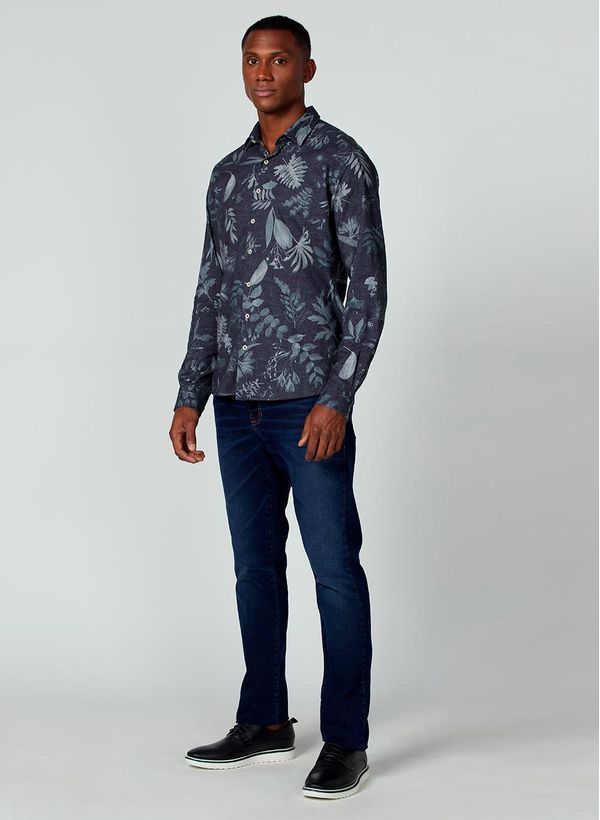 Camisa Slim Estampada Dudalina Masculina 4