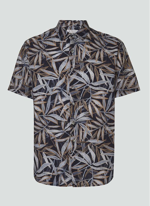 Camisa Slim Fit Estampada Dudalina Masculina 1