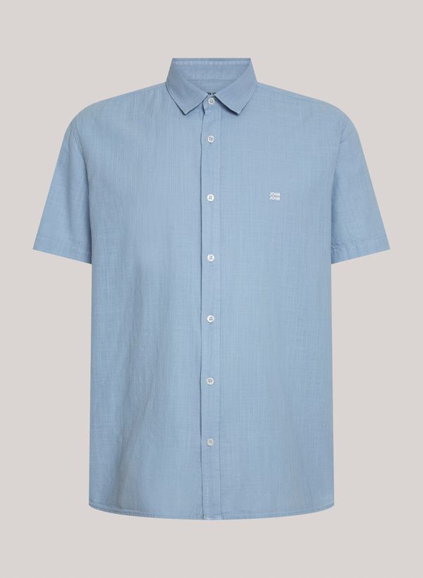 Camisa Relaxed Fit MC Cotton Blue John John Masculina P